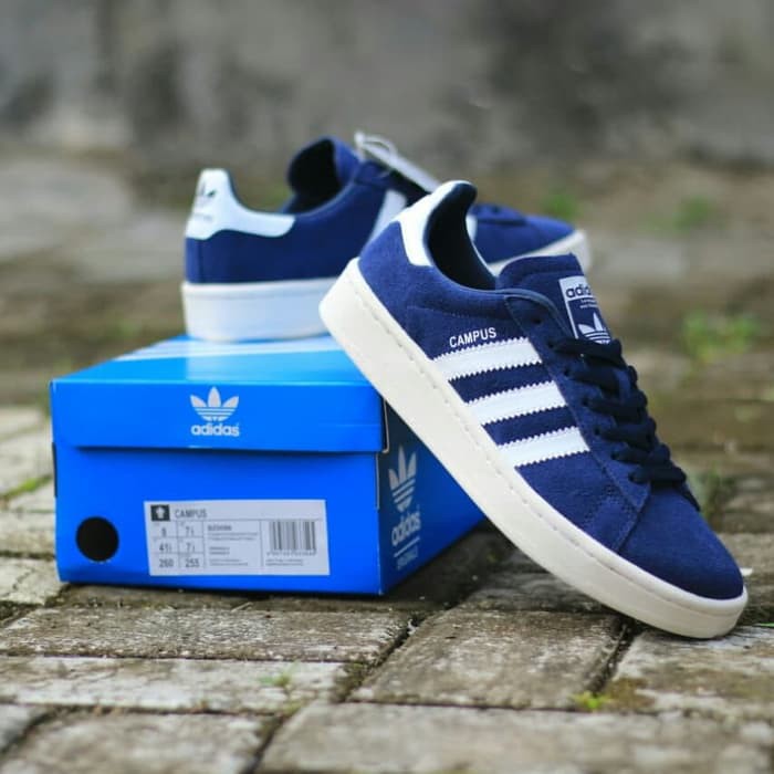 SEPATU ADIDAS CAMPUS NAVY IMPORT PREMIUM SEPATU PRIA KASUAL SNEAKERS SKATERS KASUAL SHOES MAN