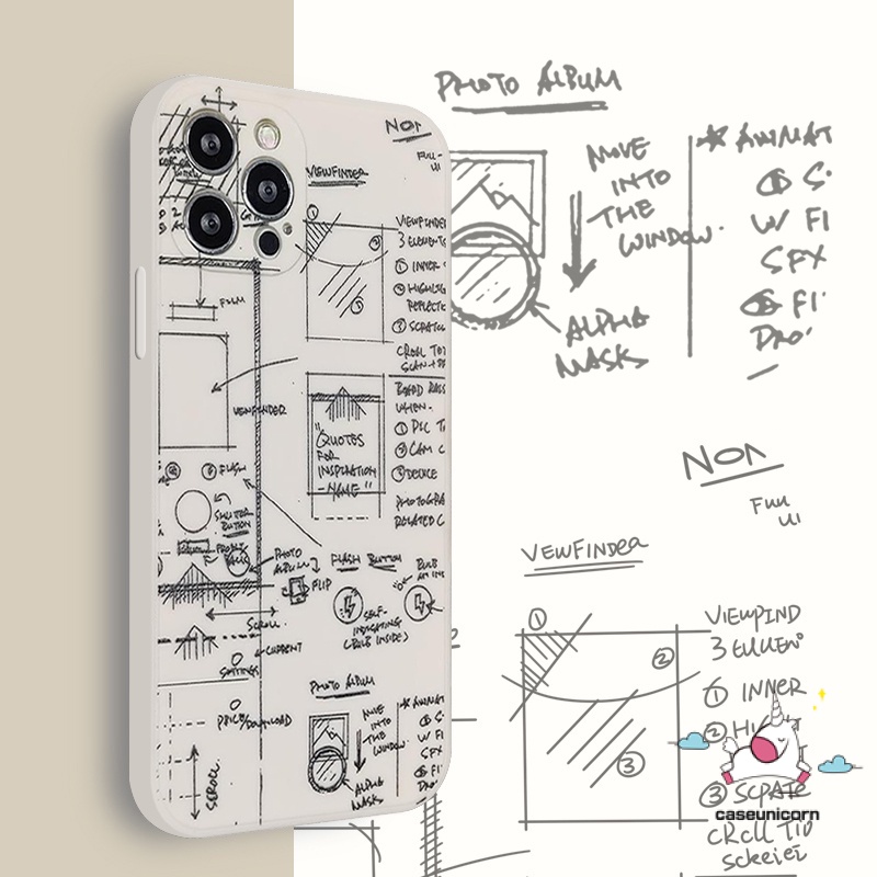 Soft Case Desain Matematika Untuk iPhone 6 6s 7 8 plus 11 12 13 pro Max XR X XS Max SE