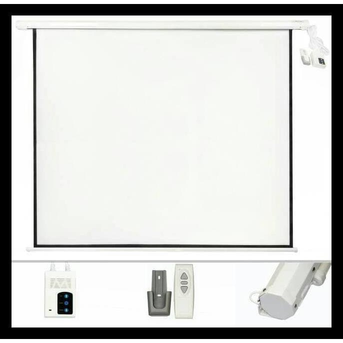 Screen Projector 70&quot; Motorized / Layar Proyektor 70 Inch Elektrik