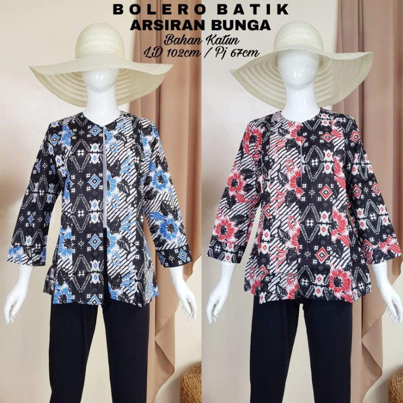 Bolero Batik Arsiran Bunga