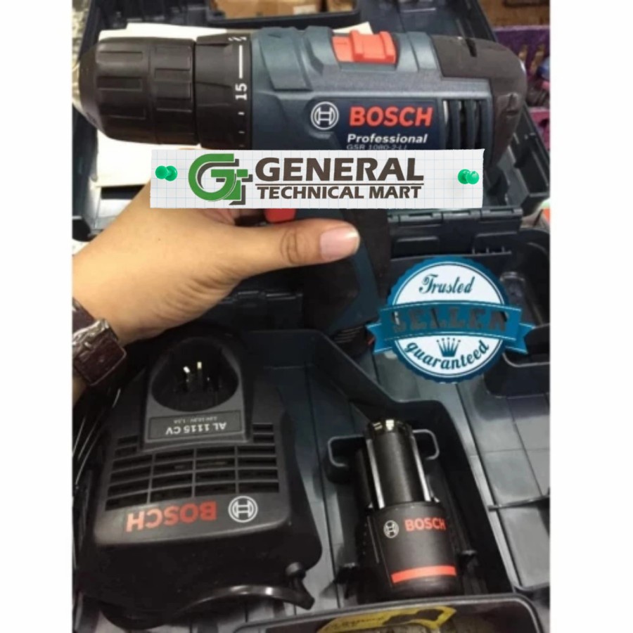 Mesin Bor Baterai BOSCH GSR1080-2 Li/ Obeng Baterai/ Cordless