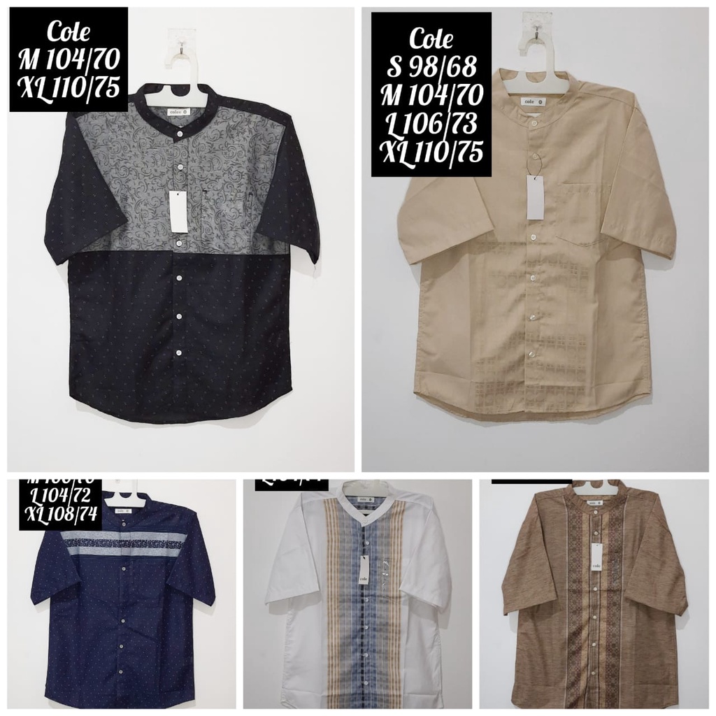 Cole Baju Koko Pria Cowok Dewasa Branded Original lengan Pendek