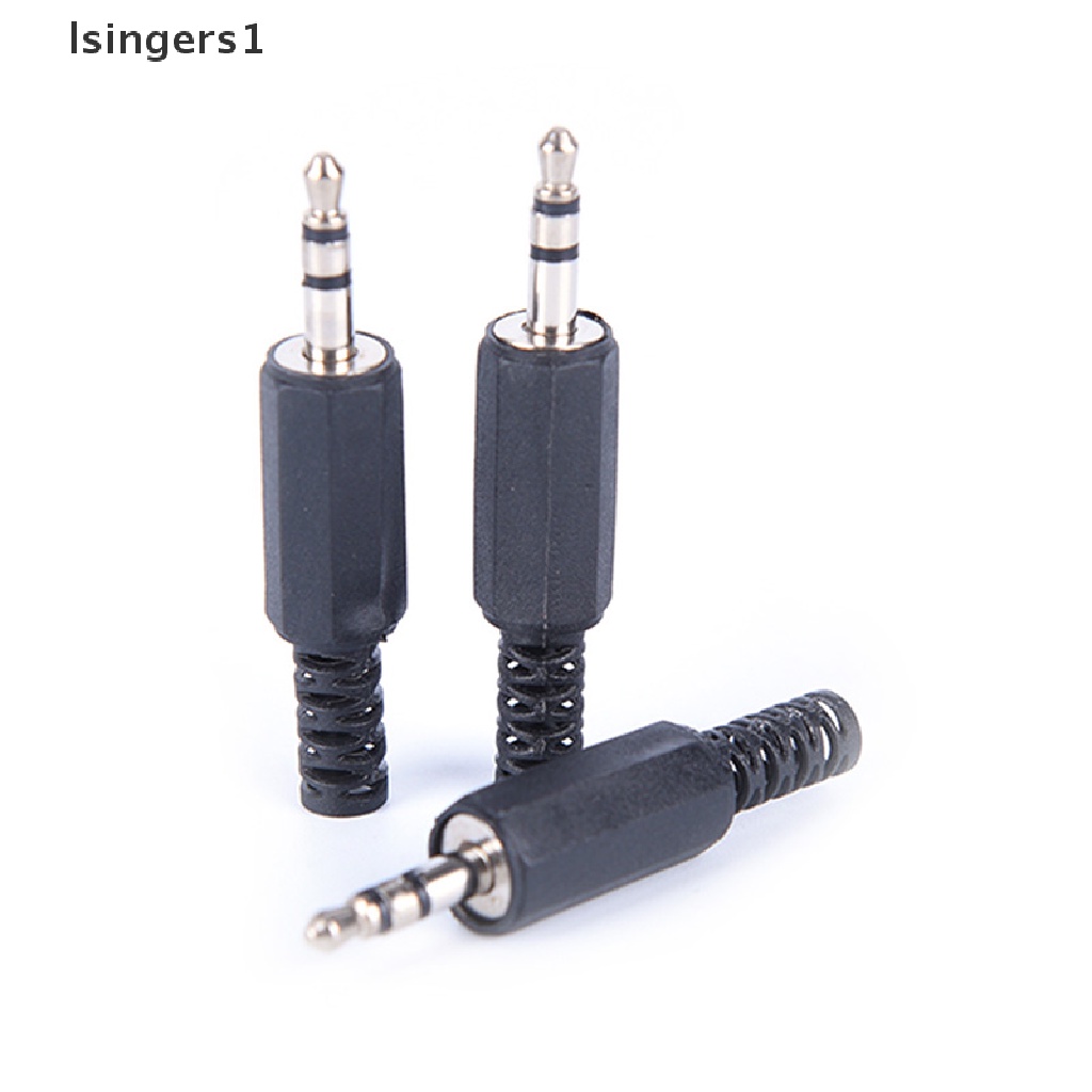 (lsingers1) 10pcs / lot adapter jack audio 3.5mm male Untuk headphone