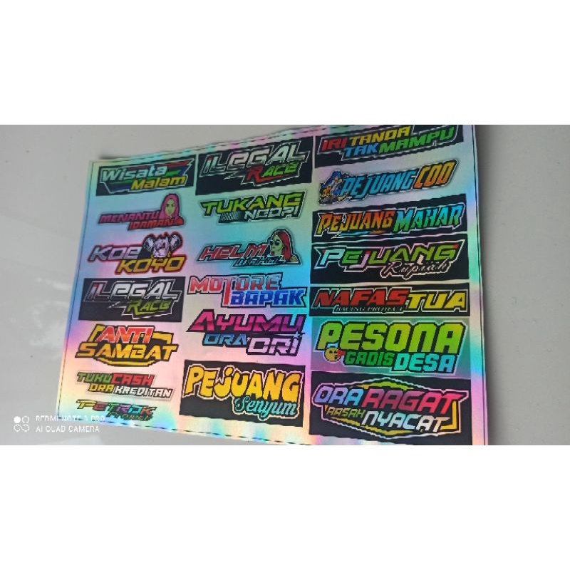 Jual Stiker Herex Variasi Kata Kata Hologram Grosir Indonesia Shopee