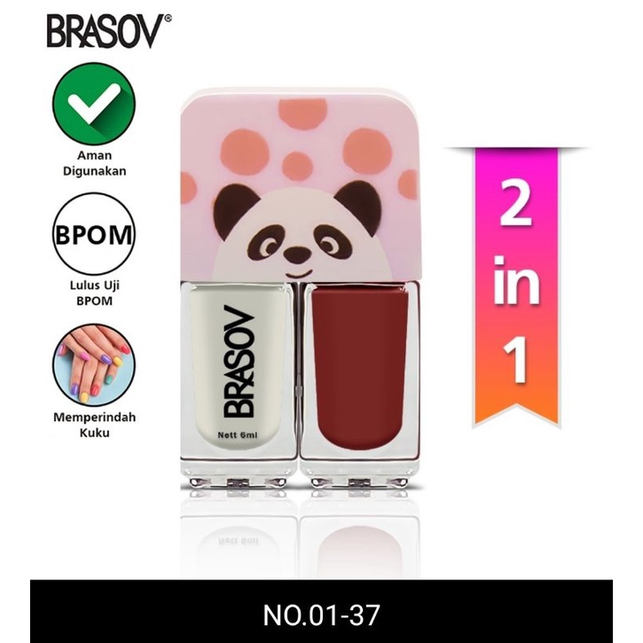 BRASOV 2 In 1 Nail Polish 6ml - Cat Kuku - Kutek