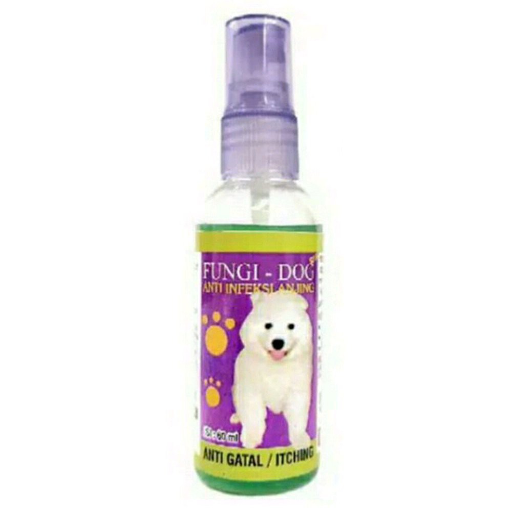 Fungi Dog 60ml Obat Jamur Anjing Spora Ringworm dll Semprot Spray Cair