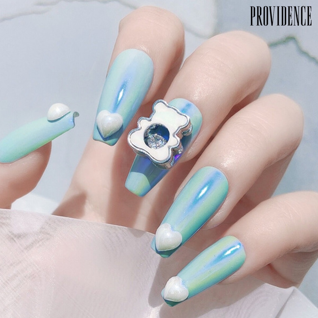 Providence 50Pcs Nail Decor Love Heart Shape Nail Design Ceramic 3D Manicure Sequins for Women