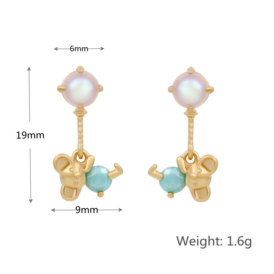 Summer Fashion All Match Colorful Copper 925 Silver Needle Ins Style Women Earring