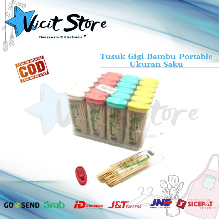 Tusuk Gigi Bambu Portable Ukuran Saku