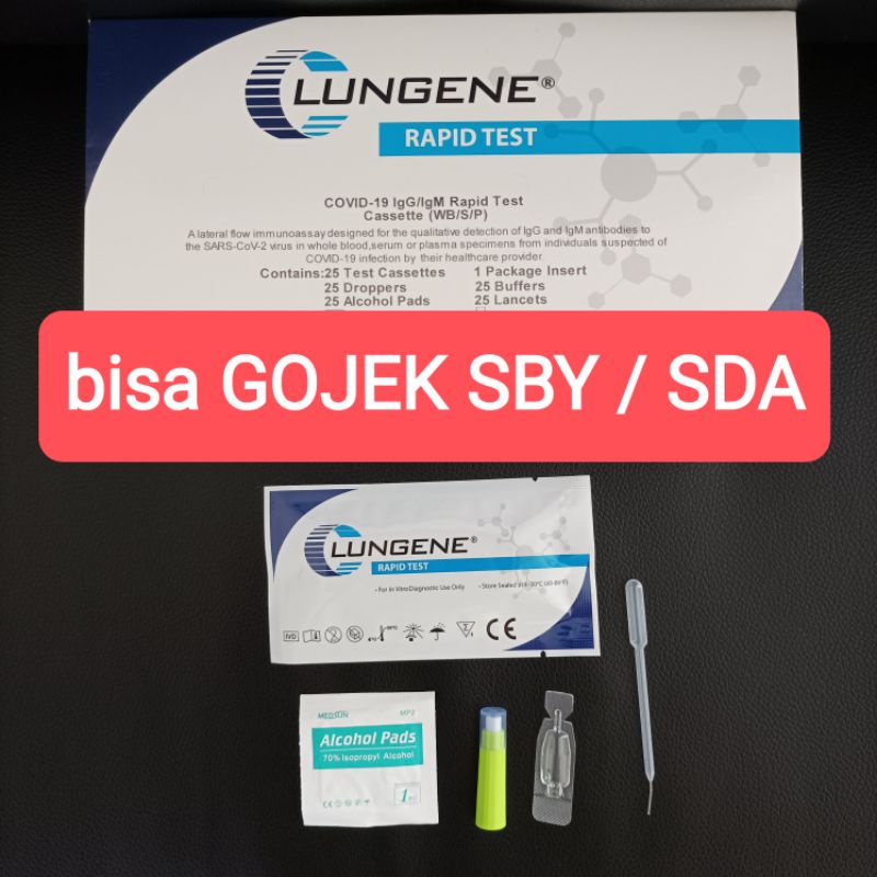 Original rapid test antibody lungene sample darah antibodi alat uji setelah vaksin covid 19 Exp Baru