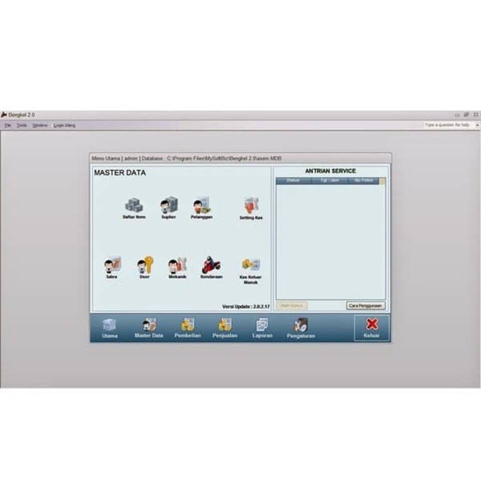 SOFTWARE PROGAM BENGKEL 2.0 - SERVICE KENDARAAN PENJUALAN SPAREPART