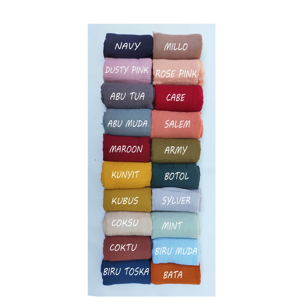 PASHMINA CRINKLE LAVANYA BY AZZARA COTTON RAWIS SHAWL 90 x 180 KUSUT HIJAB NEGRO HARGA GROSIR-1