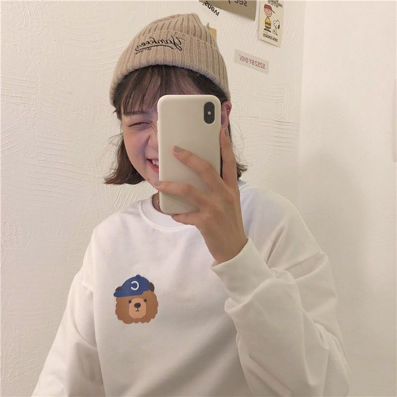 (S - 6XL) Sweater BEAR Cute Big size ( S M L XXXL XXXXL 4L 5L 6XL) Crewneck Beruang Korean Style Harajuku Oversize Jumbo Unisex Panda Cute