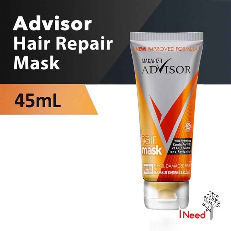 (INEED) (1PC 45ML TUBE) MAKARIZO ADVISOR HAIR REPAIR MASK 45ML TUBE