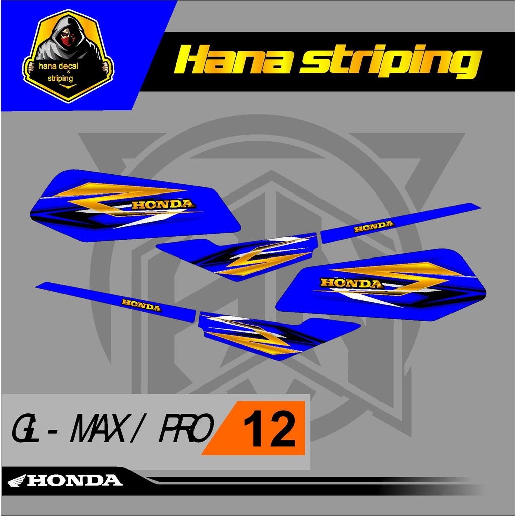 Stiker variasi Sticker Striping Lis Variasi GL PRO - GL MAX variasi desain 12