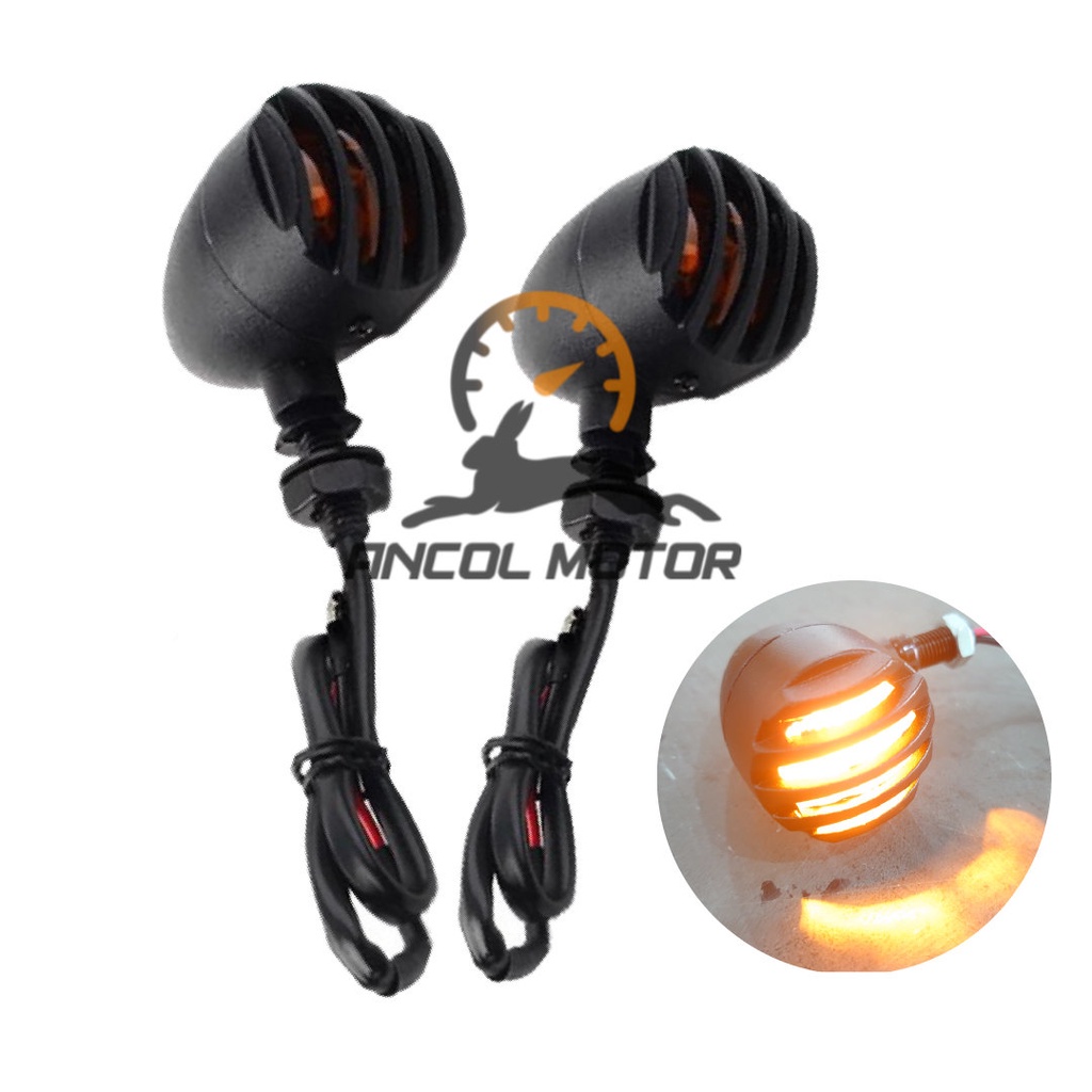 Lampu Sein Mini CB 100 klasik Retro Riting Variasi Motor Japan Style