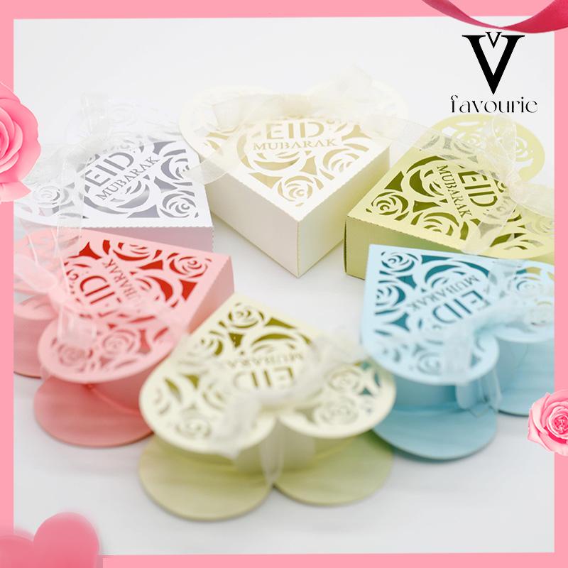 [COD]Pernikahan Idul Fitri Hollowed Out Rose Wedding Candy Box Ramadan Love Candy Box Kotak Cokelat-FA