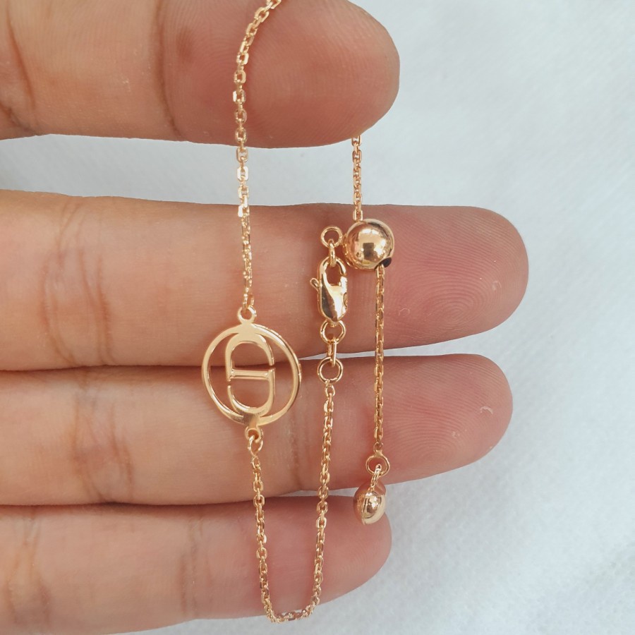 gelang siem model serut tanpa mata variasi emas 70% 700 70 % 16k