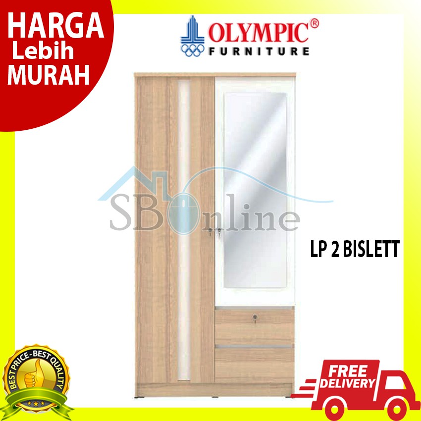 Olympic Lemari Kayu Dua Pintu - LP BISLETT 2P