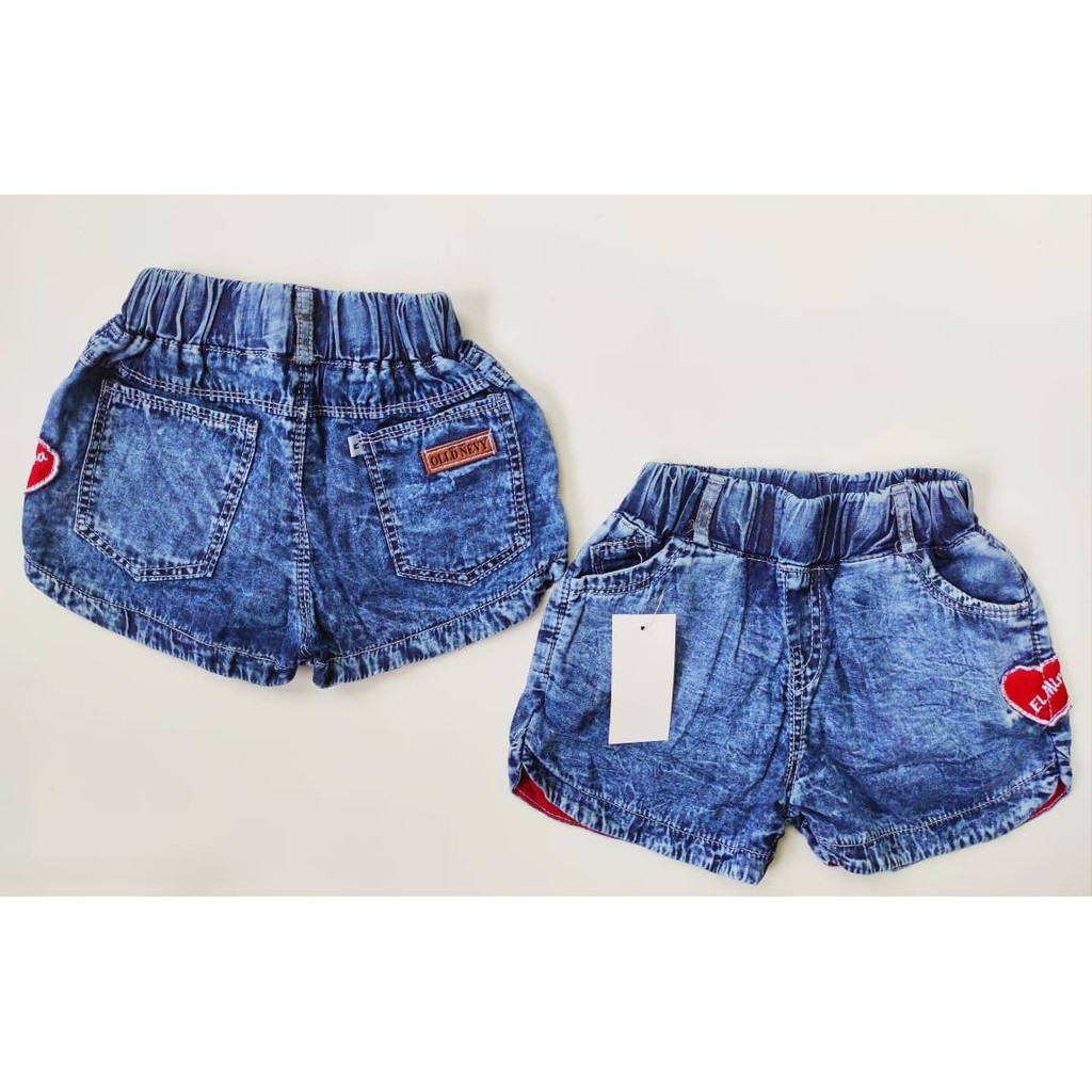 Celana Jeans Pendek Anak Perempuan Mulai Usia 1 Tahun Olld Nevy
