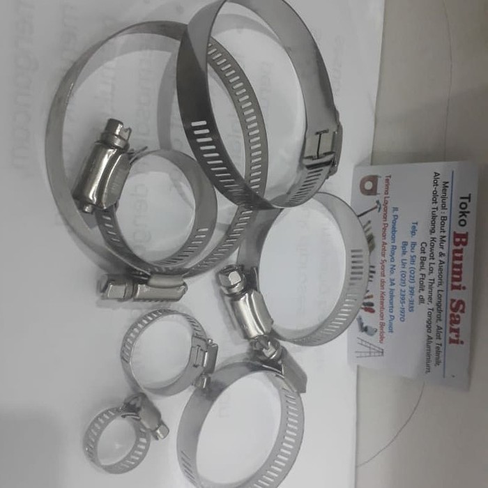 Klem selang 2&quot; stainless / Hose clamp gas handle / Klem murah