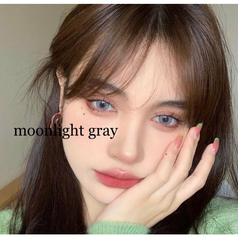 Softlens Moonlight Gray Grey Dreamcolor Normal Minus s.d -6.00 softlen Made in Korea Kemenkes