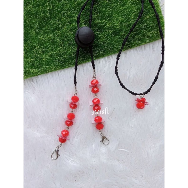 strap masker 2 in 1 kristal/konektor masker