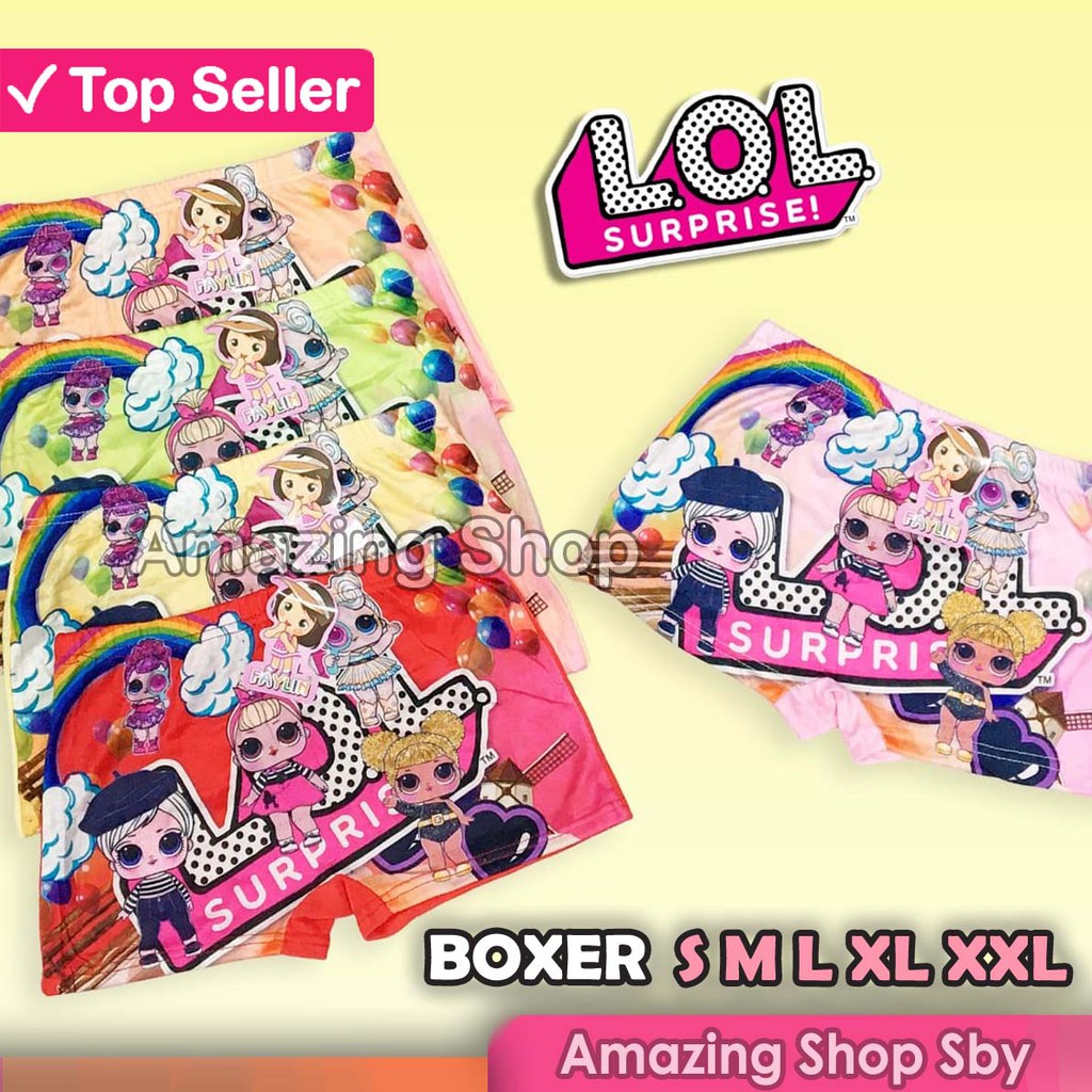 1 Lusin / 12 Pcs CD Boxer Girl Celana Boxer Anak Cewek Perempuan Import Murah