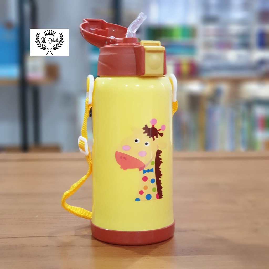 Animal Series III Botol air minum PLASTIK anak BPA Free 500 ml dengan Tali Selempang