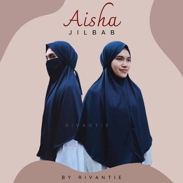PROMO kerudung Rivantie Aisha / Bahan Jersey creb + cadar  atau Masker