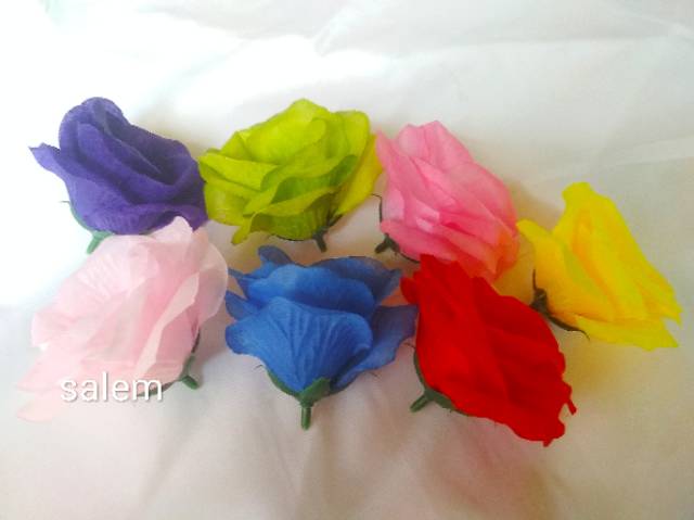 Bunga Plastik Mawar Kuntum Kelopak Rose Artificial Backdrop Dekorasi Seserahan Hantaran Mahar-1