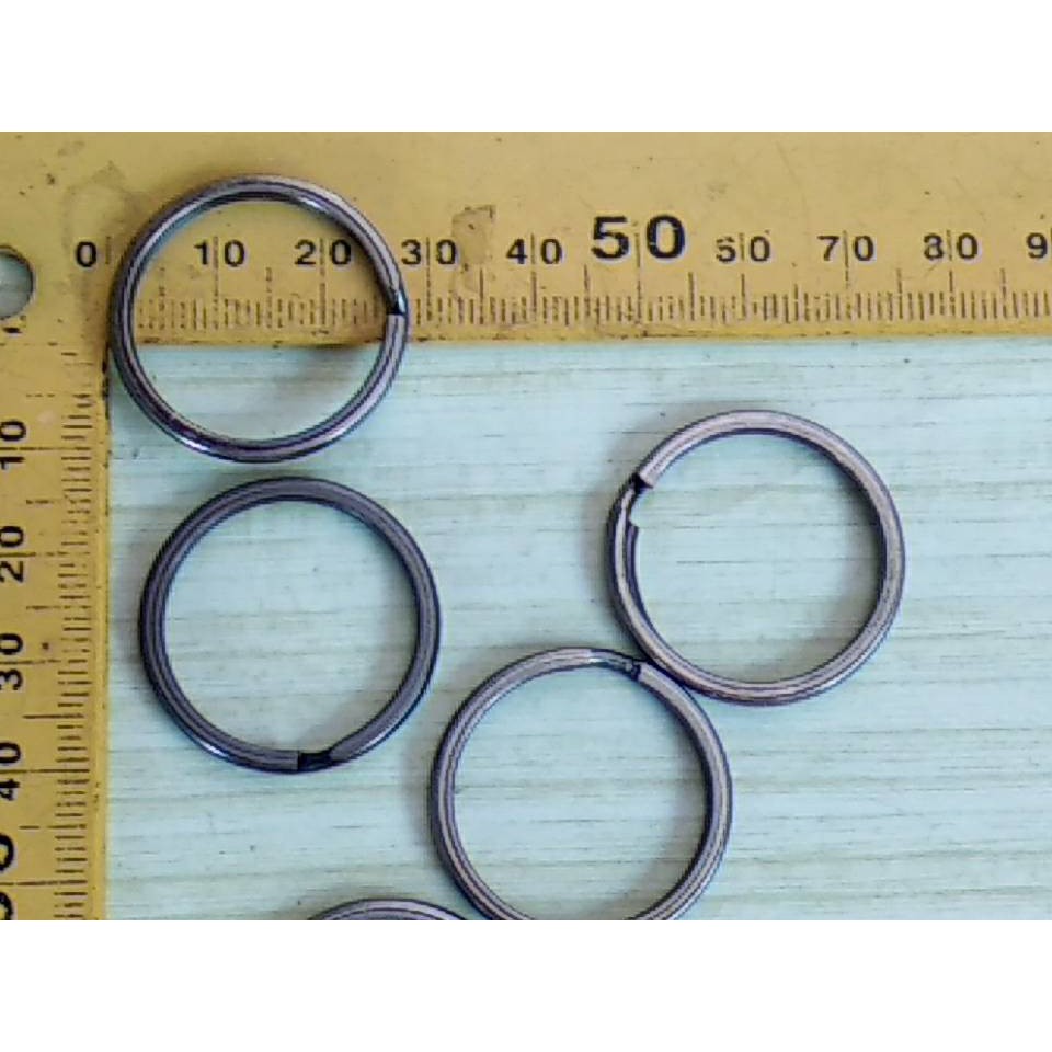 Ring Gantungan Kunci pipih 28 mm black nikel