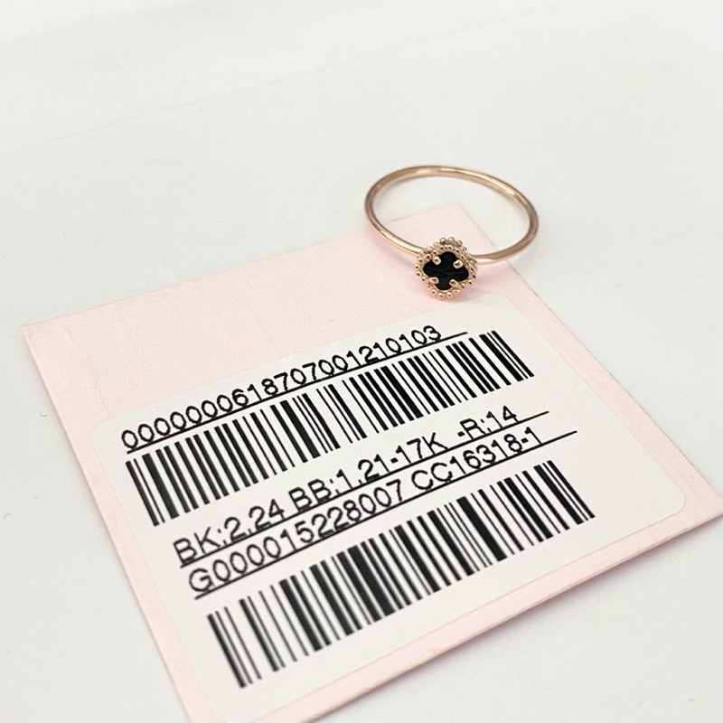 cincin emas kdr 750 rose gold UBS black diamond