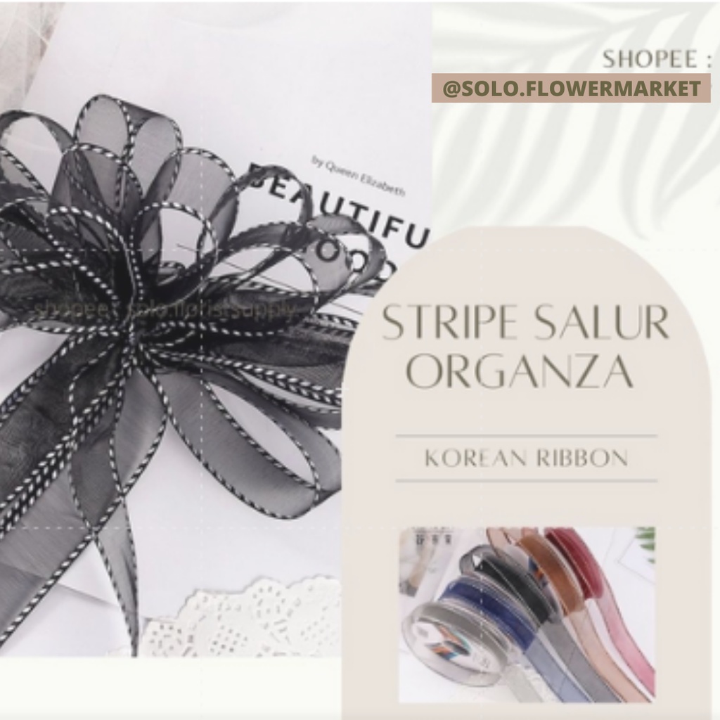 

1ROLL PITA MOTIF STRIPE SALUR ORGANZA LIST KOREAN RIBBON LEBAR 2.5CM PREMIUM (ECER PER METER) PITA KADO GIFT BOUQUET DEKORASI PITA ORGANDI TRANSPARAN UJUNG MOTIF GARIS PITA KAIN TILE TRANSPARAN PITA KADO HIAS PERMETER CRAFT KERAJINAN TERMURAH