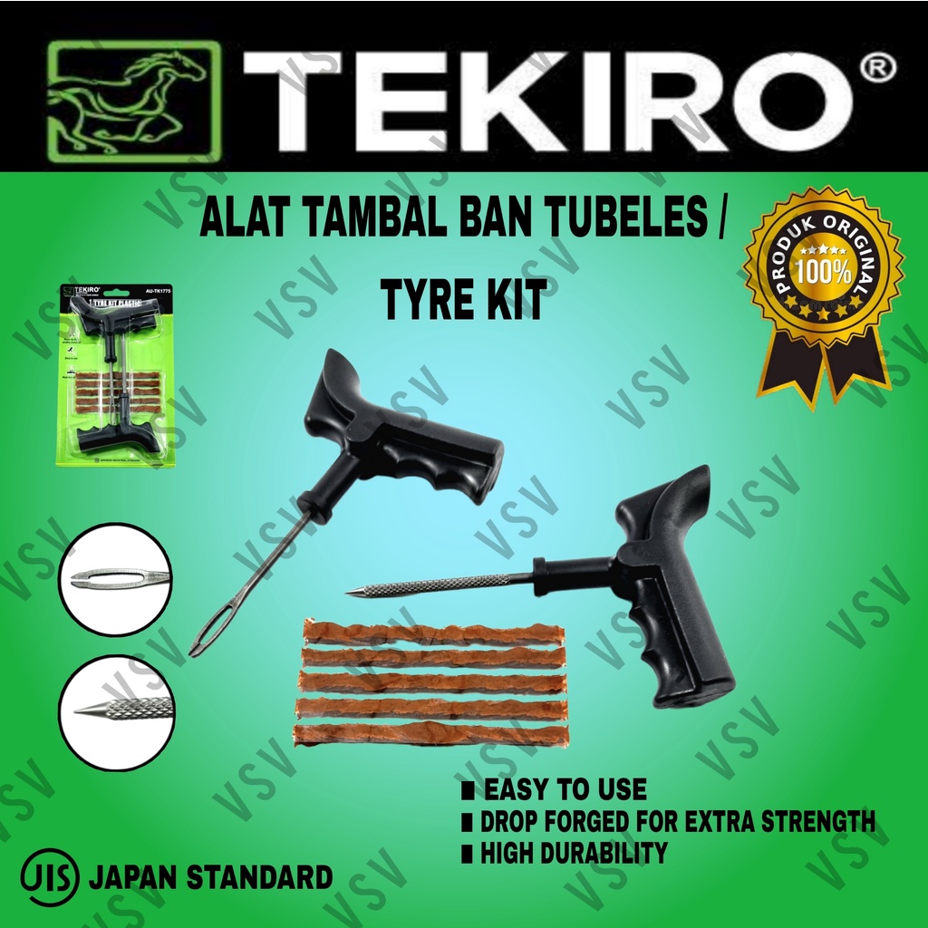 Tekiro Alat Tambal Ban Tubless Tambal Ban Bocor Tubeless Tyre Kit