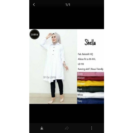 Shella tunik atasan wanita fashion remaja muslim