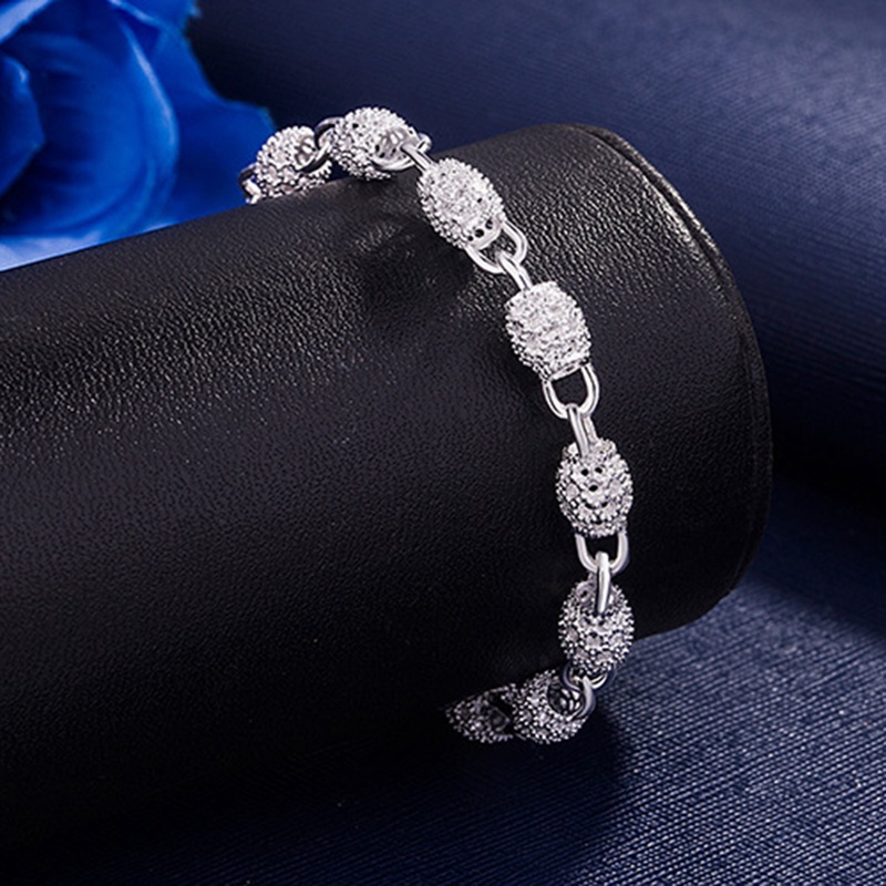 Gelang Rantai Bahan 925 Silver Model Hollow Untuk Wanita