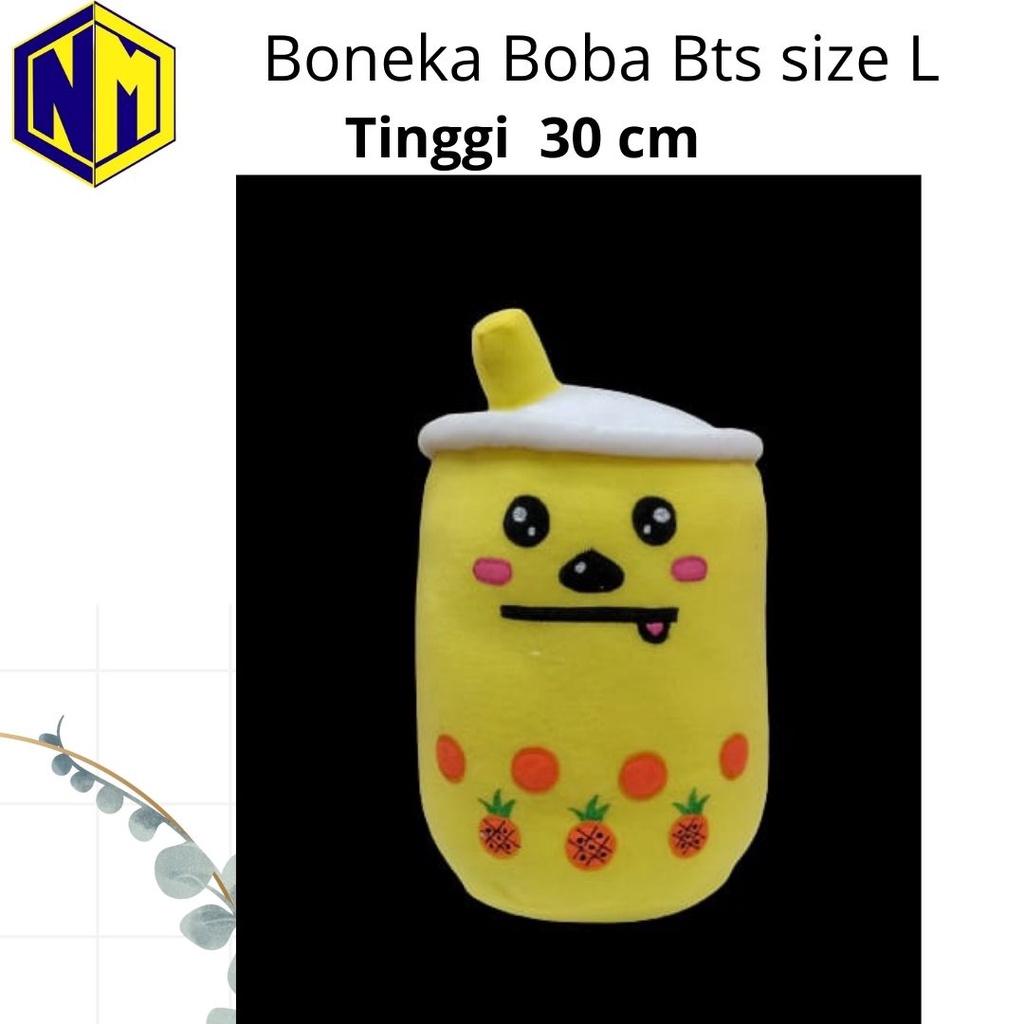 Boneka Boba BTS 30 cm Bantal Boba Size L label SNI Original murah bgt