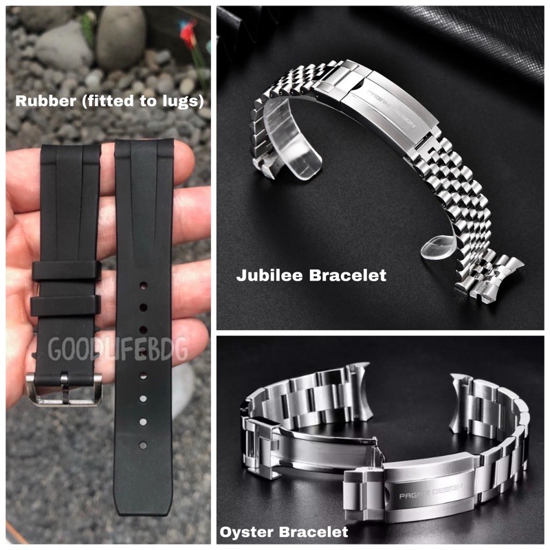 Pagani Design Jubilee , Oyster Bracelet , Nato & Rubber Strap , Steeldive Silicone Racing