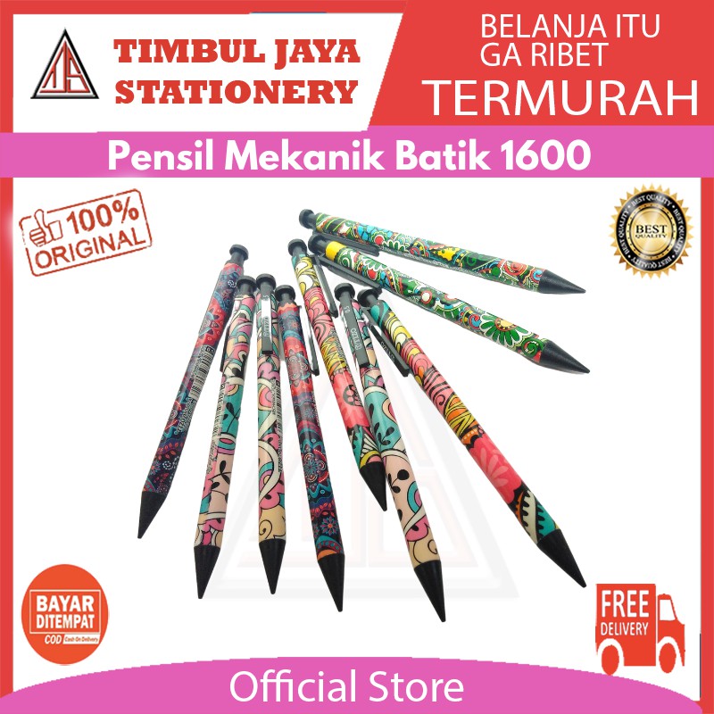 

Pensil mekanik / mechanical pencil tizo 0.5 batik 1600 isi 12pcs