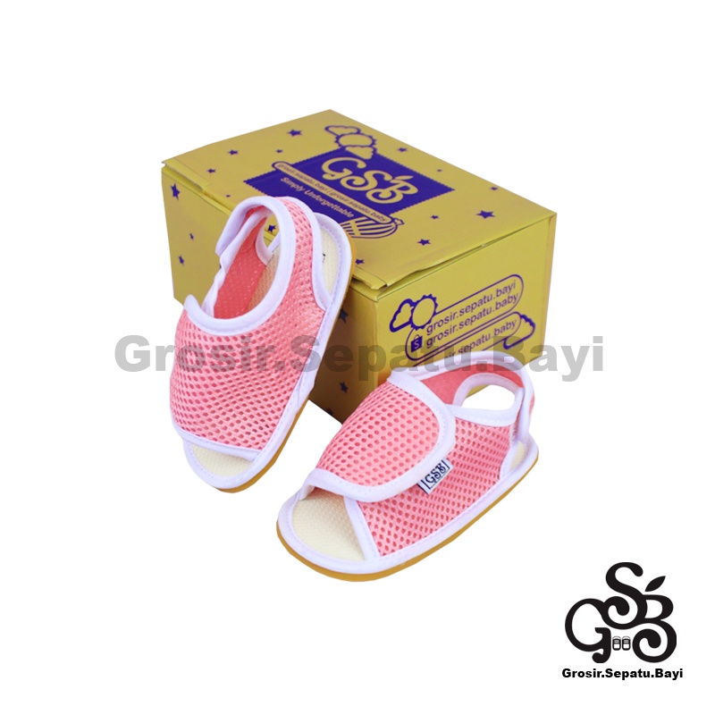 sendal bayi sepatu bayi sandal bayi  laki laki perempuan prewalker bayi  umur 2 - 12 bulan model casual S05 polos PINK ringan  fleksibel &amp; Anti Slip