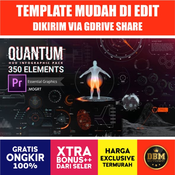 Motion Factory - Quantum HUD and HiTech Elements - Premiere Pro (Extension)