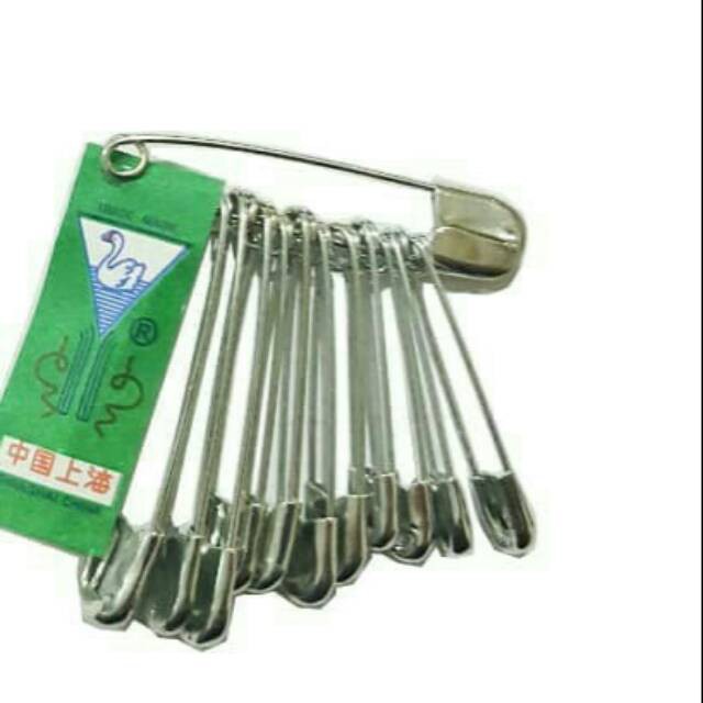 Vinztstore - Peniti Swan Stainless Steel Original isi 12 Peniti Hijab Serbaguna Premium murah