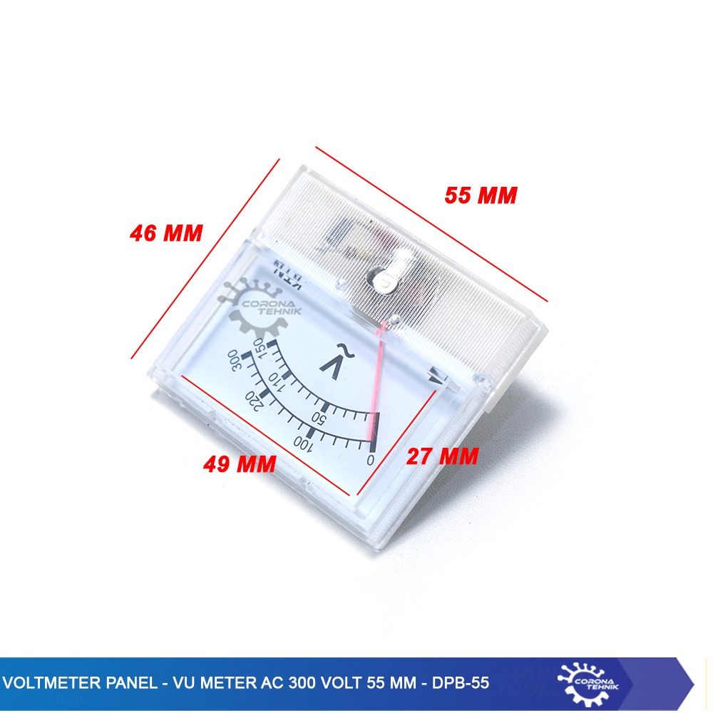 DPB-55 - Voltmeter Panel - VU Meter AC 300 Volt 55 mm