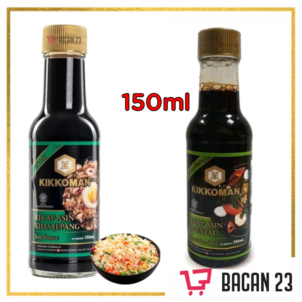 Kecap Asin Kikkoman (150ml) - ( Oriental - Jepang ) / Kecap Jepang / Bacan 23 - Bacan23