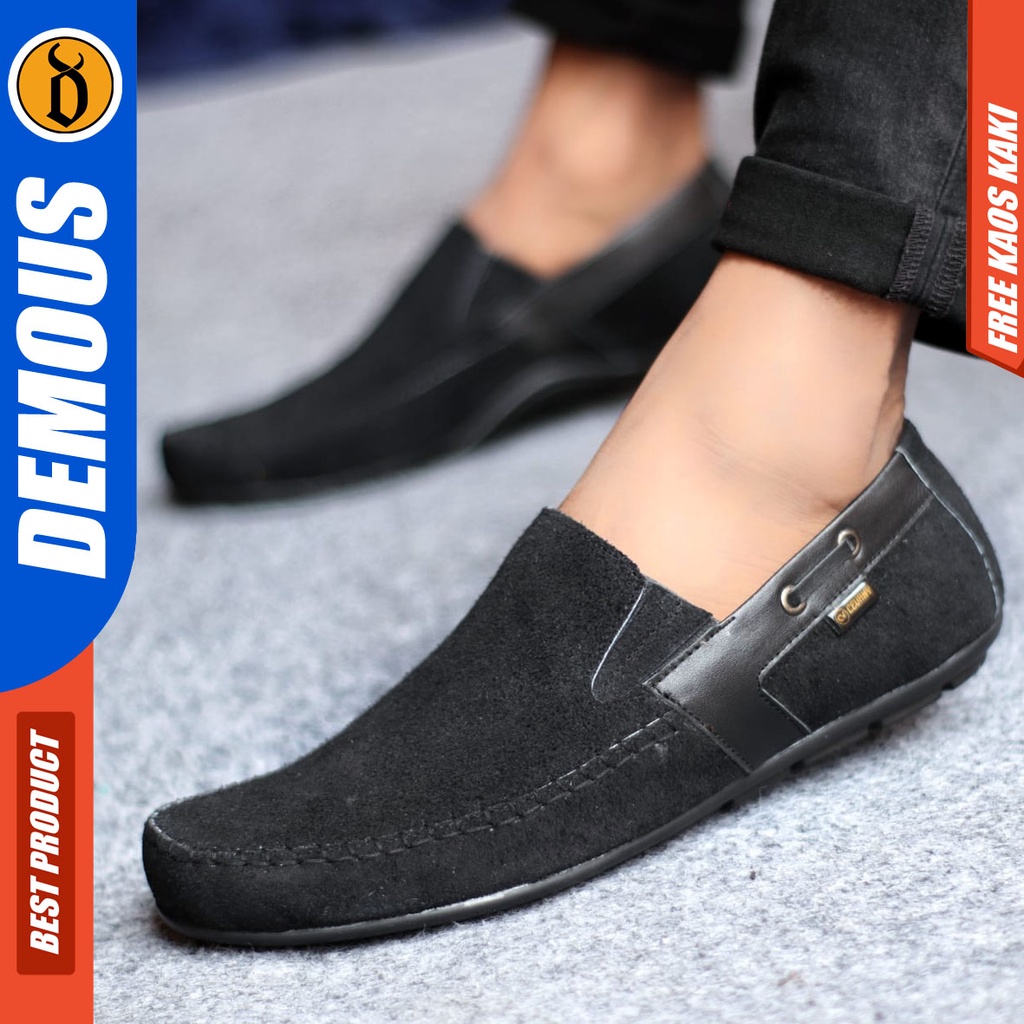 DEMOUS ASTA Sepatu Slip On Casual Slop Kasual Kulit