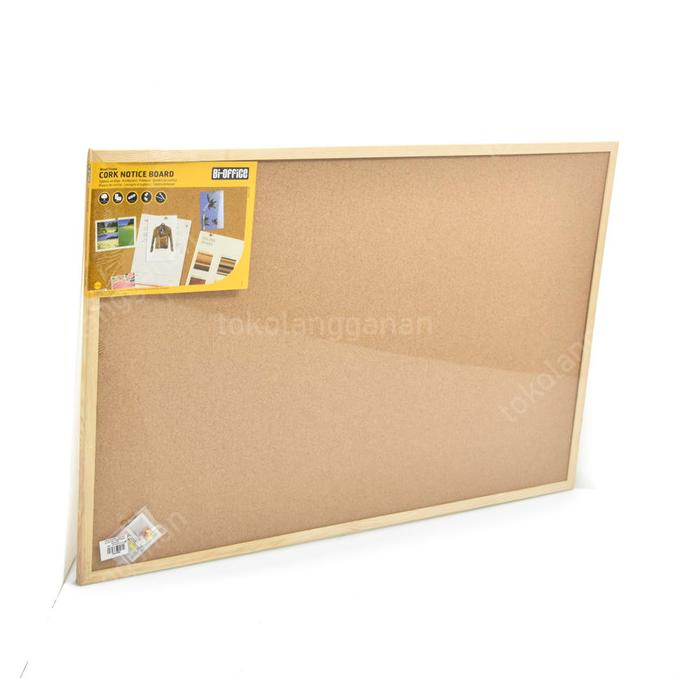 

BI-SILQUE CORK PIN BOARD / PAPAN MADING KAYU FIBRE 90X60CM SERBAGUNA