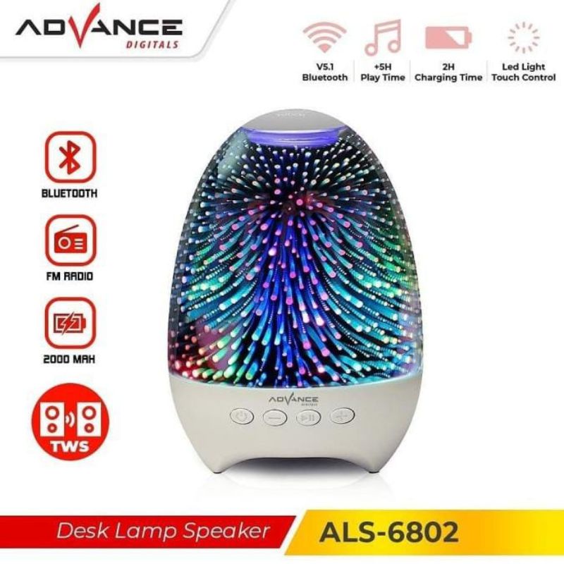 Desk Lamp // Speaker Advance Als 6802 Bluetooth Speaker Lampu tidur