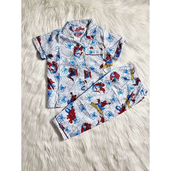 Baju Tidur Piyama Anak 1-5 Tahun Motif Karakter Lucu Kekinian Size M L XL