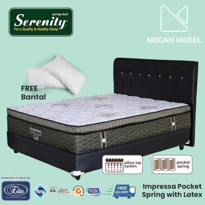 ] Serenity Spring Bed Impressa Pocket Spring LATEX